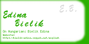 edina bielik business card